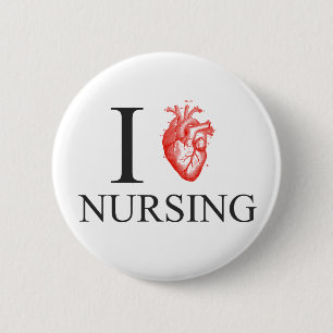 I Heart Nursing Ronde Button 5,7 Cm