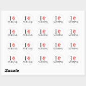I Heart Nursing Ronde Sticker (Vel)