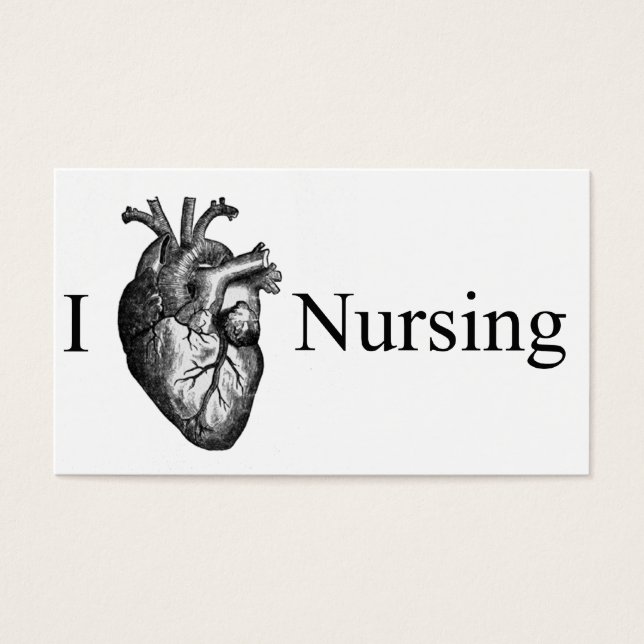 I Heart Nursing Visitekaartjes (Voorkant)