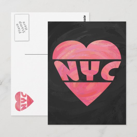 I Heart NYC Briefkaart (Voorkant / Achterkant)