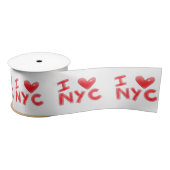 I Heart NYC Classic Satijnen Lint (Spoel)