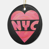 I Heart NYC Keramisch Ornament (Links)