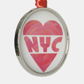 I Heart NYC Metalen Ornament (Rechts)
