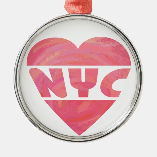 I Heart NYC Metalen Ornament (Voorkant)