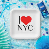 I HEART NYC PAPIEREN BORDJE (Feest)