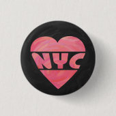 I Heart NYC Ronde Button 3,2 Cm (Voorkant)