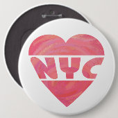 I Heart NYC Ronde Button 6,0 Cm (Voorkant /achterkant)