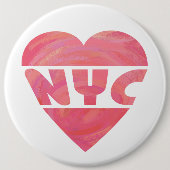 I Heart NYC Ronde Button 6,0 Cm (Voorkant)