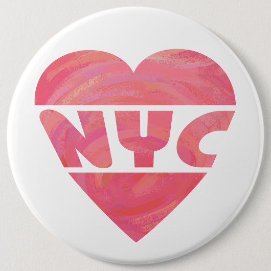 I Heart NYC Ronde Button 6,0 Cm (Voorkant)