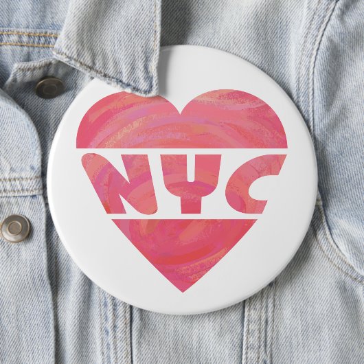I Heart NYC Ronde Button 6,0 Cm (In situ)