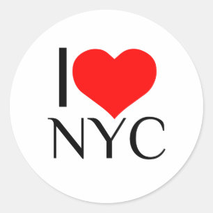 I HEART NYC RONDE STICKER