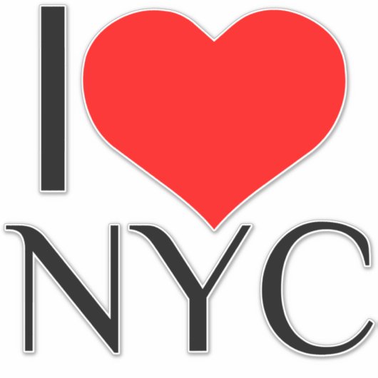 I HEART NYC STICKER (Voorkant)