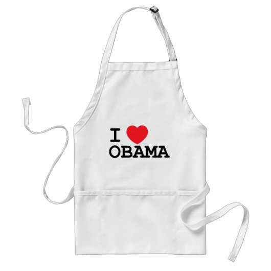 I Heart Obama Apron Standaard Schort (Voorkant)