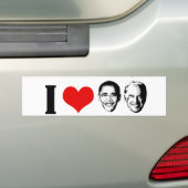 I HEART OBAMA BIDEN BUMPERSTICKER (Op auto)