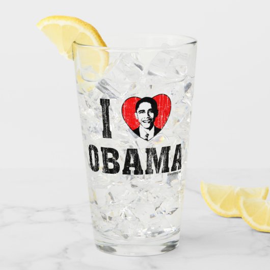 I Heart Obama Glas (Voorkant ijs)
