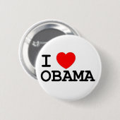 I Heart Obama Pin Ronde Button 5,7 Cm (Voorkant /achterkant)
