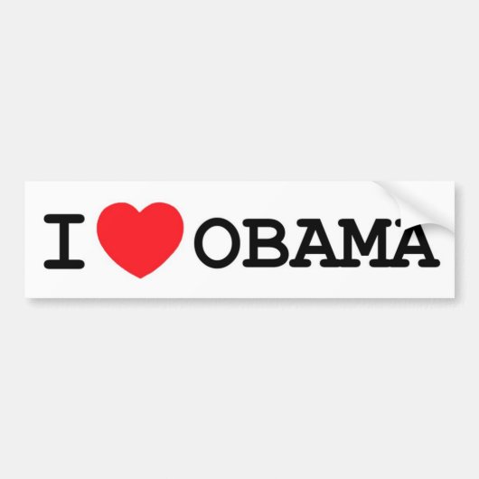 I Heart Obama Sticker (Voorkant)