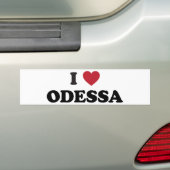 I Heart Odessa Oekraïne Bumpersticker (Op auto)