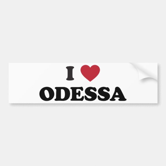I Heart Odessa Oekraïne Bumpersticker (Voorkant)