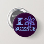 I Heart (of atoomsymbool) Science Ronde Button 5,7 Cm (Voorkant /achterkant)