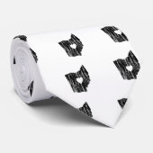 I Heart Ohio Grunge Worn Outline State Love Stropdas (Opgerold)