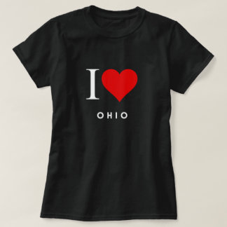 I Heart Ohio Zwart Vrouwen T-shirt