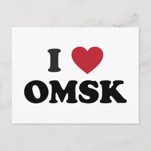 I Heart Omsk Russia Briefkaart