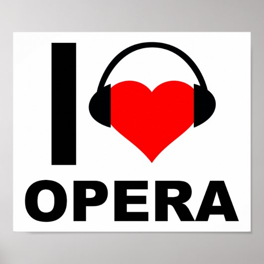 I Heart Opera Funny Poster (Voorkant)