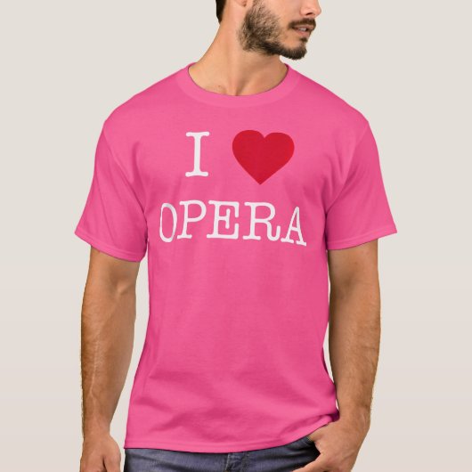 I Heart Opera Ik hou van opera T-shirt (Voorkant)