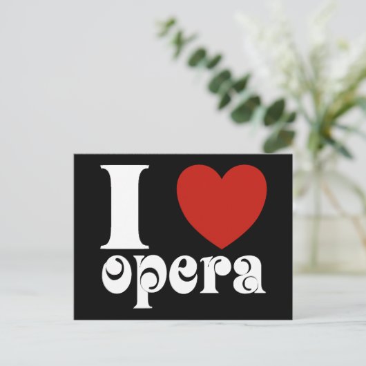 I Heart Opera Lovers Gift Briefkaart (Staand voorkant)