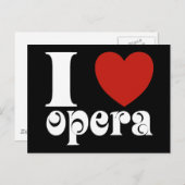 I Heart Opera Lovers Gift Briefkaart (Voorkant / Achterkant)