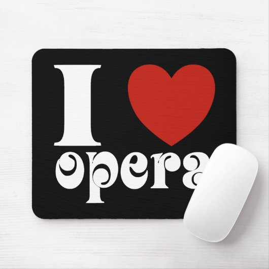 I Heart Opera Lovers Gift Muismat (Met muis)