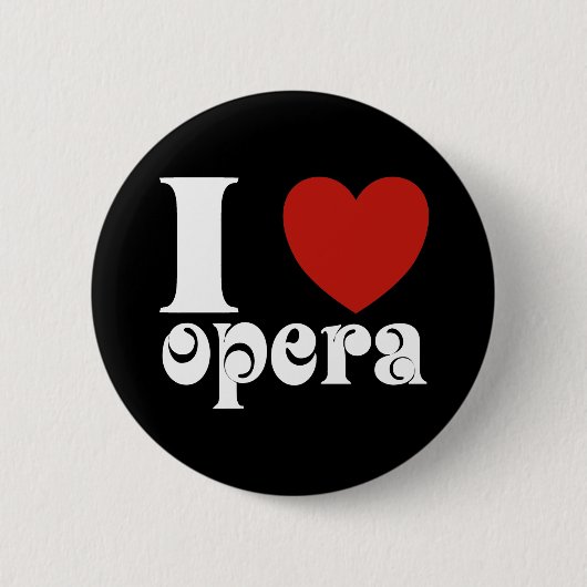 I Heart Opera Lovers Gift Ronde Button 5,7 Cm (Voorkant)