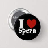 I Heart Opera Lovers Gift Ronde Button 5,7 Cm (Voorkant /achterkant)