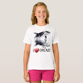 I HEART ORCAS Kinder Ringer Shirt (Voorkant volledig)