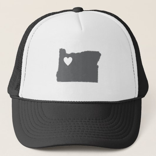 I Heart Oregon Grunge Kijk naar de staatsliefde Trucker Pet (Voorkant)