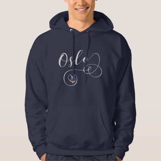 I Heart Oslo, Noorwegen Hoodie (Voorkant)