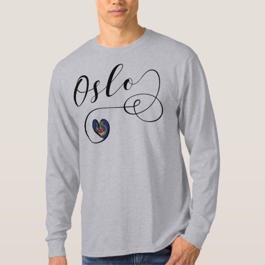 I Heart Oslo, Noorwegen T-shirt (Voorkant)