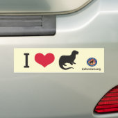 I Heart Otters Bumpersticker (Op auto)