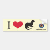 I Heart Otters Bumpersticker (Voorkant)