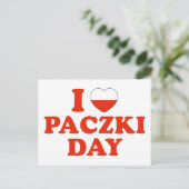 I Heart Paczki Day Briefkaart (Staand voorkant)