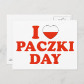 I Heart Paczki Day Briefkaart (Voorkant / Achterkant)