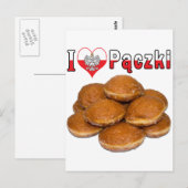 I Heart Paczki Pools voedsel Briefkaart (Voorkant / Achterkant)