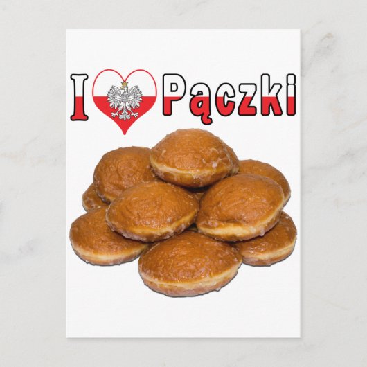 I Heart Paczki Pools voedsel Briefkaart (Voorkant)