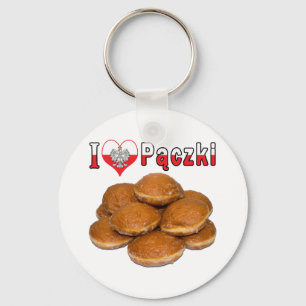 I Heart Paczki Pools voedsel Sleutelhanger