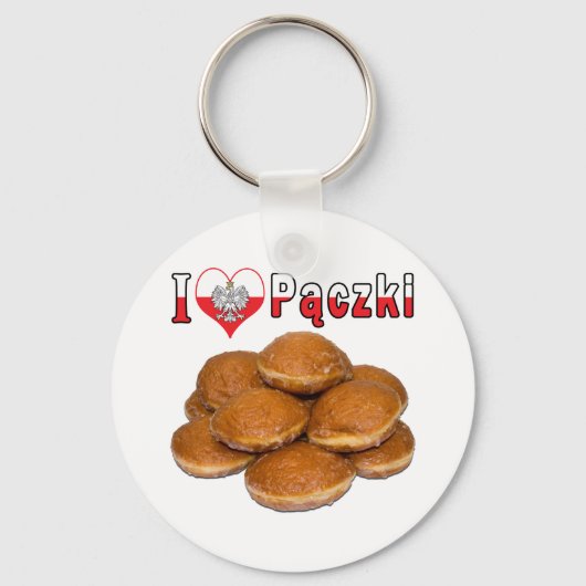 I Heart Paczki Pools voedsel Sleutelhanger (Voorkant)