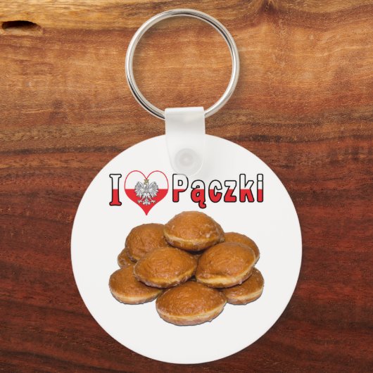 I Heart Paczki Pools voedsel Sleutelhanger (Voorkant)