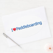"I Heart Paddleboarding" Logo Ovale Sticker (Envelop)