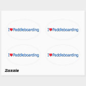 "I Heart Paddleboarding" Logo Ovale Sticker (Vel)