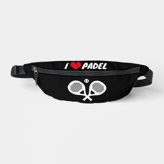 I heart Padel aangepaste kleur fanny pack tas (Voorkant)
